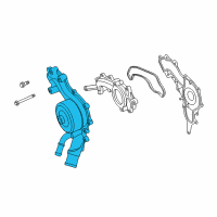 OEM 2012 Chrysler 200 Water Pump Diagram - 68158680AA