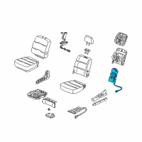 OEM 2002 Acura MDX Heater, Left Front Seat-Back Diagram - 81524-S3V-A31