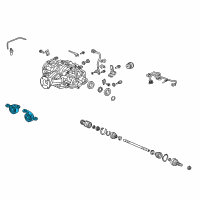 OEM Acura TL Rubber, Right Rear Differential Mounting (Front ) Diagram - 50710-TK5-A02