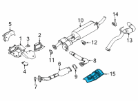 OEM 2021 Nissan Frontier Heat Insulator-Front Floor, RH Diagram - 74752-9BT5A