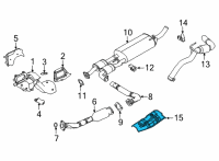 OEM 2020 Nissan Frontier Heat Insulator-Front Floor, RH Diagram - 74752-9BT5A