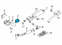 OEM 2022 Nissan Frontier Gasket-Exhaust Manifold Diagram - 14036-9BT0A