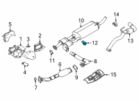 OEM 2022 Nissan Frontier Mounting-Exhaust, Rubber Diagram - 20651-4JA2C