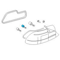 OEM 1995 BMW 850Ci Bulb Socket Diagram - 63-21-1-392-167