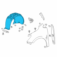 OEM 2016 Chevrolet Cruze Fender Liner Diagram - 84156926