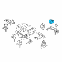 OEM 1996 Acura RL Rubber, Transmission Mounting Diagram - 50805-SZ3-000