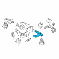 OEM 1999 Acura RL Bracket, Driver Side Main Engine Mounting Diagram - 50825-SZ3-010