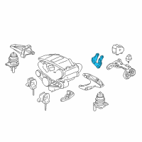 OEM 1999 Acura RL Bracket, Rear Engine Mounting Diagram - 50827-SZ3-020