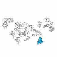 OEM 1999 Acura RL Insulator Assembly, Left Front Enginemounting Diagram - 50815-SZ3-033