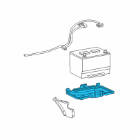 OEM 1999 Ford E-150 Econoline Club Wagon Battery Tray Diagram - 3C2Z-10732-A