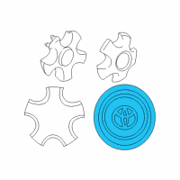 OEM 1997 Toyota RAV4 Center Cap Diagram - 42603-42040