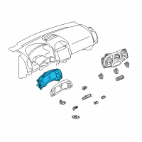 OEM 2004 Saturn Vue Instrument Cluster Assembly Diagram - 22723716