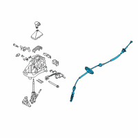 OEM 2018 Kia Sorento Automatic Transmission Lever Shift Control Cable Diagram - 46790C6150