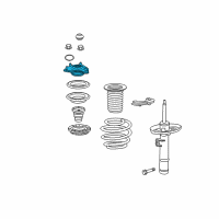 OEM 2019 Honda Accord Rubber, Front Shock Absorber Mounting Diagram - 51670-TVA-A01