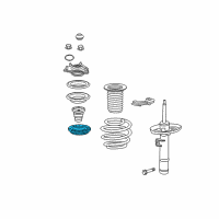 OEM 2018 Honda Accord Rubber, Right Front Spring Mount (Upper) Diagram - 51402-TVA-A01