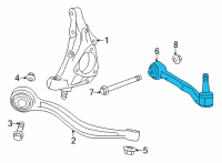 OEM 2022 Cadillac CT5 Rear Lower Control Arm Diagram - 84518603