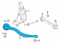 OEM 2020 Cadillac CT5 Front Lower Control Arm Diagram - 84918033