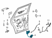 OEM 2022 Cadillac Escalade Lock Assembly Diagram - 13542866