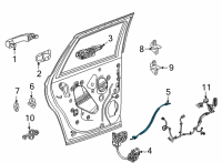 OEM Cadillac Escalade Lock Cable Diagram - 23506175