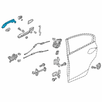 OEM 2021 Honda Insight Handle, Left Rear (Crystal Black Pearl) Diagram - 72681-TVA-A71ZJ
