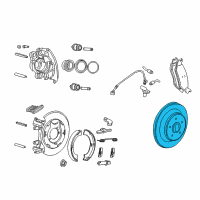 OEM 2003 Jeep Wrangler Brake Rotor Diagram - 52128411AB