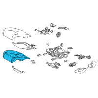 OEM 2019 Lexus LS500h Pad, FR Seat Cushion Diagram - 71512-50370