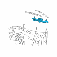 OEM 2005 Ford F-150 Motor & Linkage Diagram - 9L3Z-17508-C