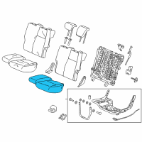 OEM 2017 Honda Fit Pad, L. RR. Seat Cushion Diagram - 82537-T5R-A11