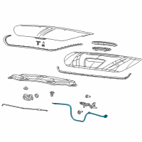 OEM 2016 Dodge Dart Cable-Hood Latch Diagram - 68082455AD