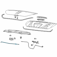 OEM 2014 Dodge Dart Hood Prop Rod Diagram - 68082114AC