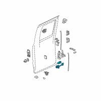 OEM 2003 GMC Sierra 2500 HD Check Asm, Rear Side Door Diagram - 19209018