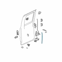 OEM 2003 GMC Sierra 2500 Rod-Rear Side Door Latch Diagram - 15706493