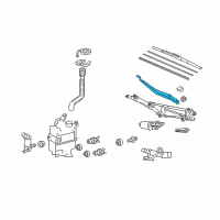 OEM Lexus RX450h Windshield Wiper Arm Assembly, Right Diagram - 85211-0E020