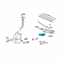 OEM 2014 Lexus RX350 Motor Assy, Windshield Wiper Diagram - 85110-0E020