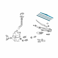 OEM 2014 Lexus RX350 Front Wiper Blade, Left Diagram - 85222-0E020