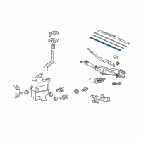 OEM 2012 Lexus IS350 Wiper Blade Rubber Diagram - 85214-0T040