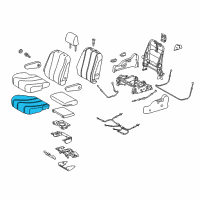 OEM 2015 Toyota Sienna Seat Cushion Pad Diagram - 71611-08020