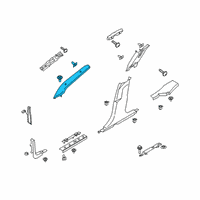 OEM 2016 Lincoln MKZ Windshield Pillar Trim Diagram - FP5Z-5403599-MB