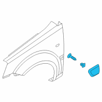 OEM 2011 Hyundai Accent Moulding Assembly-Fender Waist Line, RH Diagram - 87712-1E500