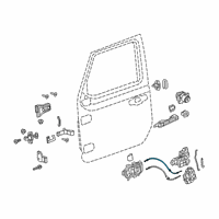 OEM Jeep Gladiator Cable-Inside Lock Cable Diagram - 68301927AA