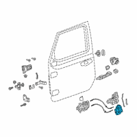 OEM 2019 Jeep Wrangler Front Door Latch Right Diagram - 68282954AB