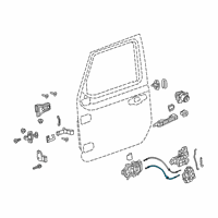 OEM Jeep Cable-Inside Handle To Latch Diagram - 68301926AA