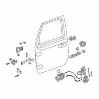 OEM Jeep Gladiator Cable-Inside Handle To Latch Diagram - 68301926AA