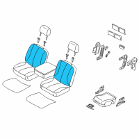 OEM 2005 Dodge Ram 2500 Pad-Front Seat Cushion Diagram - 5136002AA