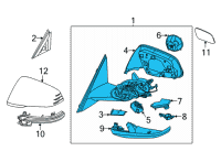 OEM 2020 BMW M235i xDrive Gran Coupe OUTSIDE MIRROR HEATED WITH M Diagram - 51-16-9-448-564