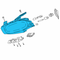 OEM 2015 Dodge Dart Headlamp Assembly Diagram - 68085140AL