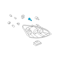 OEM 2006 Ford Focus Lower Beam Bulb Diagram - YM2Z-13466-DA