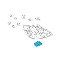 OEM 2003 Ford Focus Headlamp Diagram - 2M5Z-13C170-AA