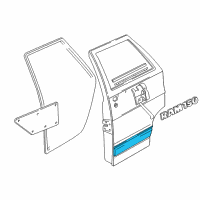 OEM 1997 Dodge B2500 Molding Front Door Diagram - 55274944AB