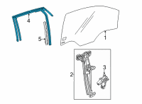 OEM Chevrolet Bolt EUV Glass Run Diagram - 42769374